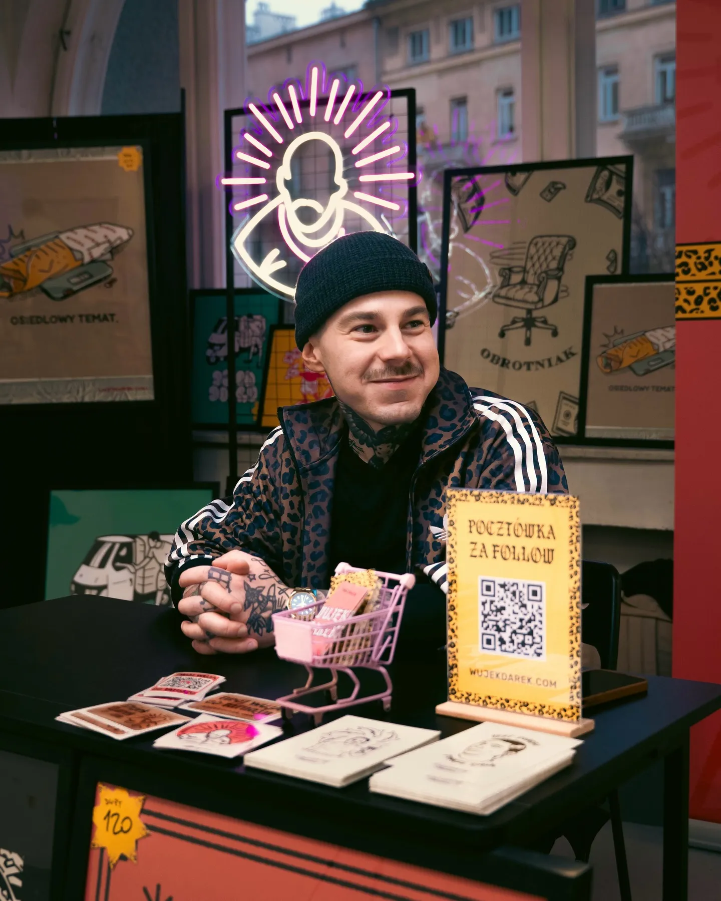 Kolekcja plakatów z grubym konturem i lettering - clean ignorant style (zdjęcie 2) — tatuaż, Wujek Darek, Warszawa, Polska