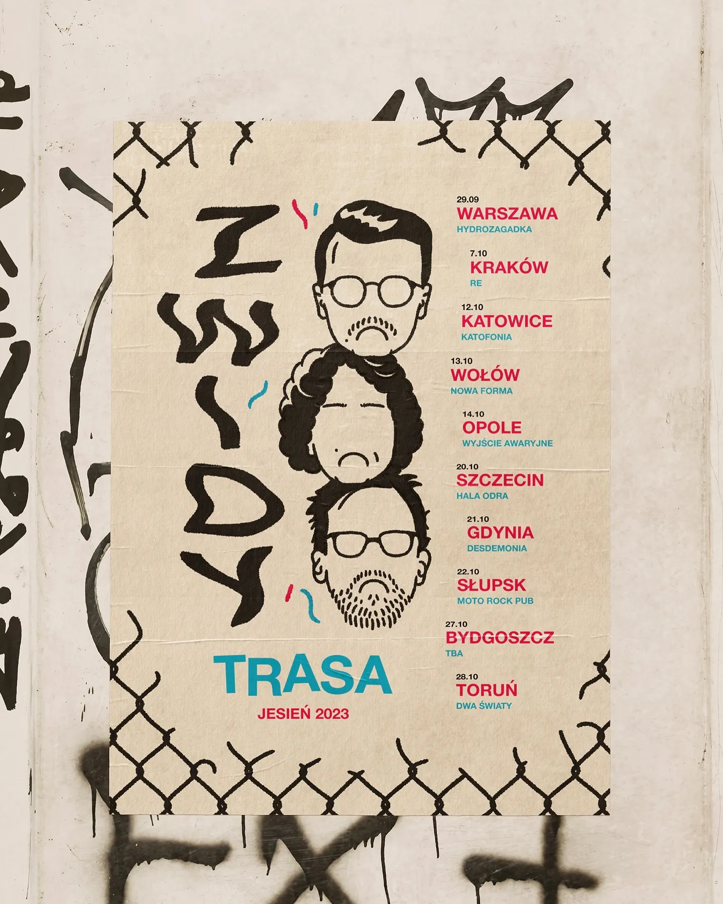 Tatuaż z postaciami w stylu gruby kontur i lettering — tatuaż, Wujek Darek, Warszawa, Polska